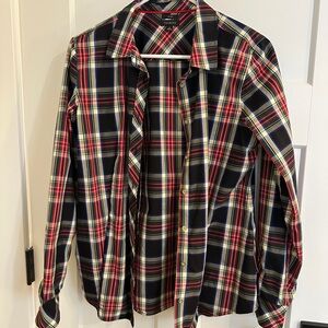 Talbots Plaid Button-Up Shirt Size 8
